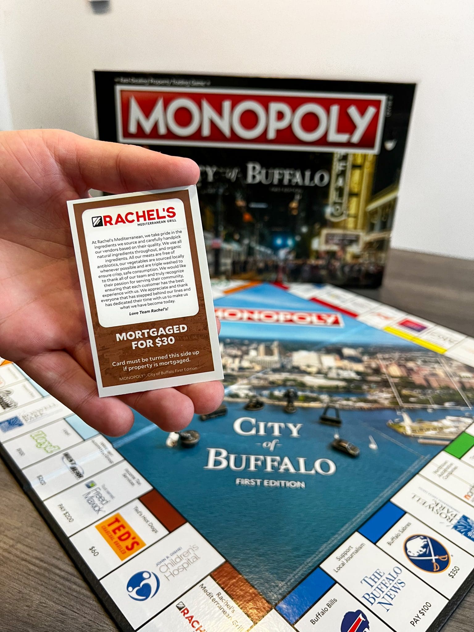 CITY OF BUFFALO MONOPOLY! Rachels Mediterranean Grill
